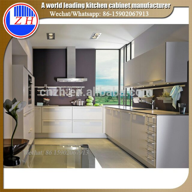 Glossy Custom Kitchen Furniture Plywood Almirah Design